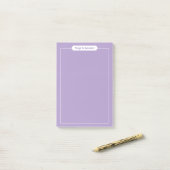 Gepersonaliseerde Paarse Memo Pad, Post-it® Notes (Op bureau)
