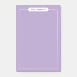 Gepersonaliseerde Paarse Memo Pad, Post-it® Notes