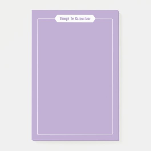 Gepersonaliseerde Paarse Memo Pad, Post-it® Notes (Voorkant)
