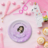 Gepersonaliseerde Paarse mermaïde Borden van de Bi Papieren Bordje (Feest)