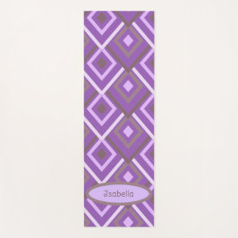 Gepersonaliseerde Paarse moderne Abstract Yogamat