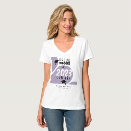 Gepersonaliseerde Paarse Moderne Boog Trotse Moede T-shirt
