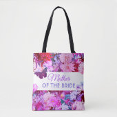 Gepersonaliseerde paarse moeder van de Bride Tote Bag (Voorkant)