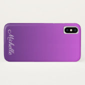 Gepersonaliseerde paarse ombre Case-Mate iPhone case (Achterkant (horizontaal))