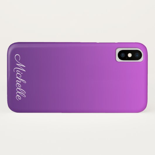 Gepersonaliseerde paarse ombre Case-Mate iPhone case (Achterkant (horizontaal))