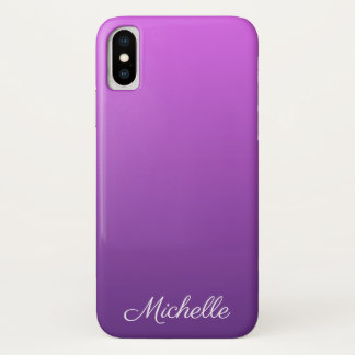 Gepersonaliseerde paarse ombre Case-Mate iPhone case
