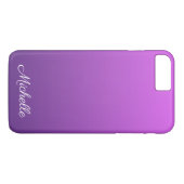 Gepersonaliseerde paarse ombre Case-Mate iPhone case (Achterkant (Horizontaal))