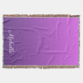 Gepersonaliseerde paarse ombre deken (Voorkant)