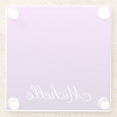 Gepersonaliseerde paarse ombre glazen onderzetter (Achterkant)