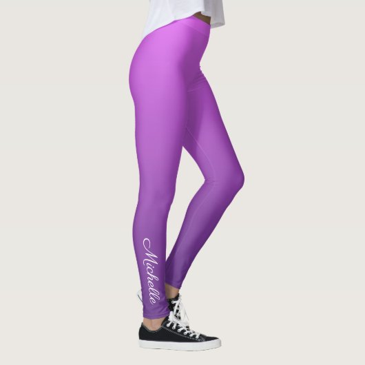 Gepersonaliseerde paarse ombre leggings (Rechts)