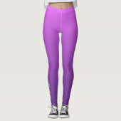 Gepersonaliseerde paarse ombre leggings (Voorkant)