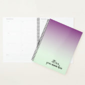 Gepersonaliseerde Paarse Ombre Planner Notitieboek (Display)