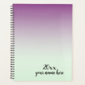 Gepersonaliseerde Paarse Ombre Planner Notitieboek (Voorkant)