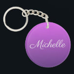 Gepersonaliseerde paarse ombre sleutelhanger<br><div class="desc">Gepersonaliseerde paarse ombre</div>