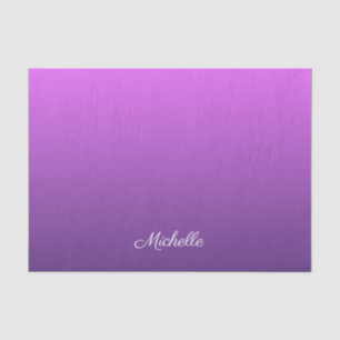 Gepersonaliseerde paarse ombre tissuepapier