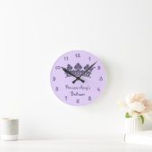 Gepersonaliseerde Paarse prinses Girl's slaapkamer Ronde Klok (Huis)