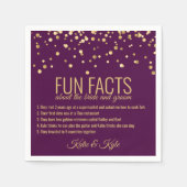 Gepersonaliseerde PAARSE PRUIMEN Gouden Confetti L Servet (Voorkant)