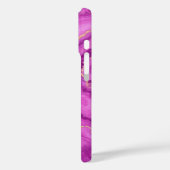 Gepersonaliseerde Paarse & Roze Marmer Case-Mate iPhone Case (Achterkant / Links)