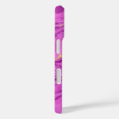 Gepersonaliseerde Paarse & Roze Marmer Case-Mate iPhone Case (Achterkant / Rechts)