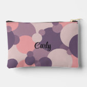 Gepersonaliseerde paarse-roze moleculen toilettas etui (Achterkant)