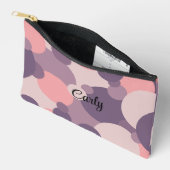 Gepersonaliseerde paarse-roze moleculen toilettas etui (Open)