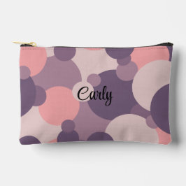 Gepersonaliseerde paarse-roze moleculen toilettas etui