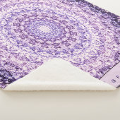Gepersonaliseerde Paarse Stenen Mandala Sherpa Deken (3/4)