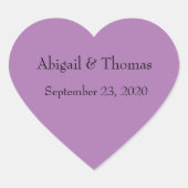 Gepersonaliseerde Paarse Stickers van het hart