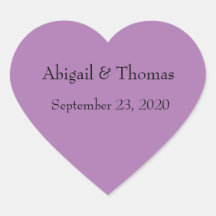 Gepersonaliseerde Paarse Stickers van het hart