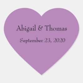 Gepersonaliseerde Paarse Stickers van het hart