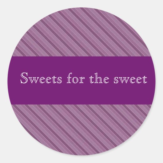 Gepersonaliseerde paarse streep stickers voor loll (Voorkant)