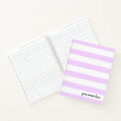 Gepersonaliseerde Paarse strepen Checklist Notitie Notitieboek (Binnen)