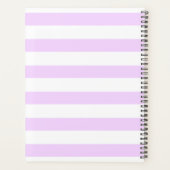 Gepersonaliseerde Paarse Stripes Planner Notitiebo (Achterkant)