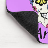 Gepersonaliseerde Paarse Sugar Skull Muismat (Hoek)