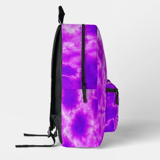 Gepersonaliseerde Paarse Tie Dye Bedrukte Rugzak (Links)