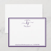 Gepersonaliseerde Paarse | Van de schrijftafel van Bedankkaart (Voorkant / Achterkant)