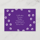 Gepersonaliseerde Paarse Visitekaartje voor Catter (Achterkant)
