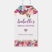 Gepersonaliseerde Paarse Vrijgezellenfeest FavorTa Cadeaulabel (Voorkant)