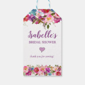 Gepersonaliseerde Paarse Vrijgezellenfeest FavorTa Cadeaulabel (Achterkant)