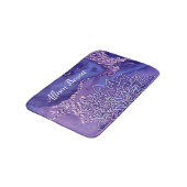 Gepersonaliseerde Paarse witte Waterverf Mandala Badmat (Gekanteld)