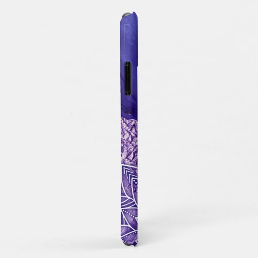 Gepersonaliseerde Paarse witte Waterverf Mandala Case-Mate iPhone Case (Achterkant/rechts)