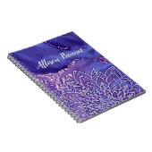 Gepersonaliseerde Paarse witte Waterverf Mandala Notitieboek (Rechterzijde)
