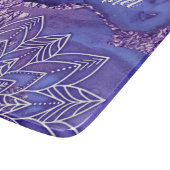 Gepersonaliseerde Paarse witte Waterverf Mandala Snijplank (Hoek)