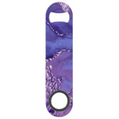 Gepersonaliseerde Paarse witte Waterverf Mandala Speed Flessenopener (Achterkant)