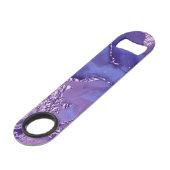 Gepersonaliseerde Paarse witte Waterverf Mandala Speed Flessenopener (Achterkant Gekanteld)