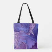 Gepersonaliseerde Paarse witte Waterverf Mandala Tote Bag (Achterkant)