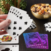 Gepersonaliseerde Paarse Wolf Pokerkaarten (Insitu)