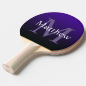 Gepersonaliseerde Paarse zwart Tafeltennisbatje (Voorkant Gekanteld)