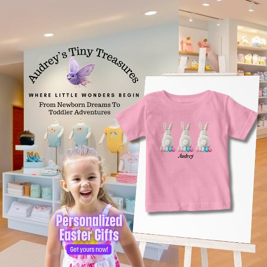 Gepersonaliseerde Paas Baby T-shirt