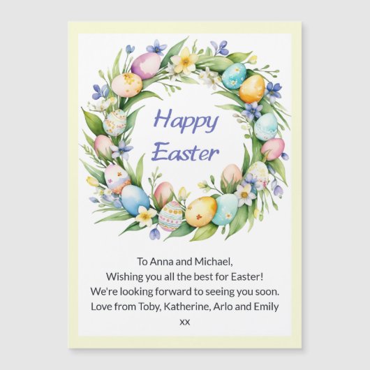 Gepersonaliseerde Paas Schattigee Magnetische kaar (Voorkant)